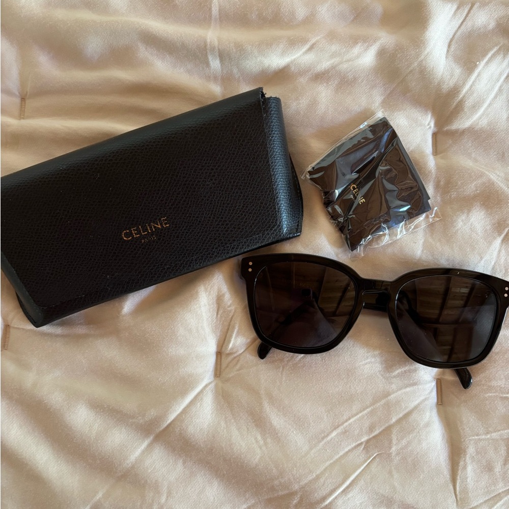 Celine Black Square Sunglasses with Case